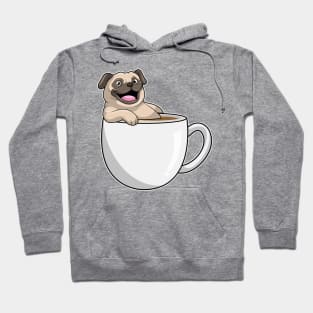 Pug with Cup of Coffee Hoodie